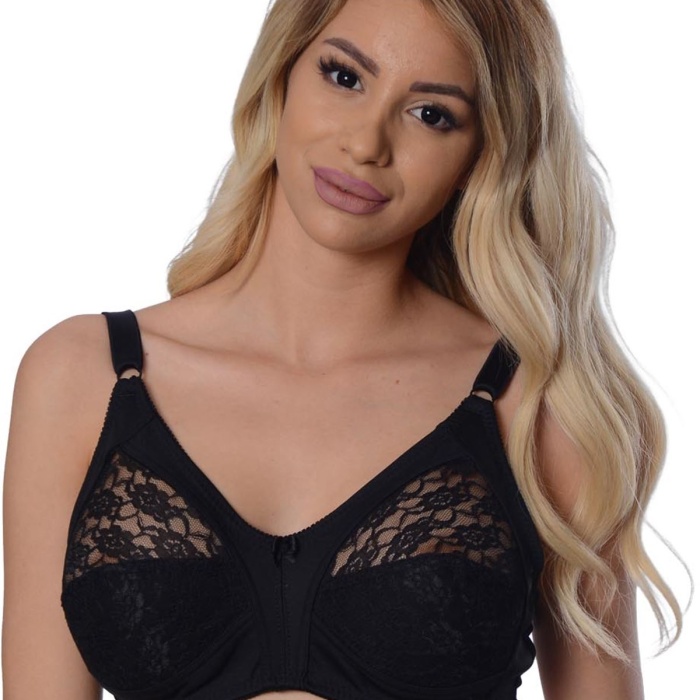 Siyah Dantelli Toparlayıcı Sütyen - 503