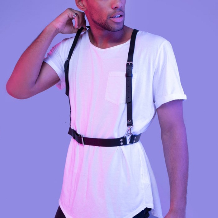 Deri Sade Erkek  Harness Askı 1162