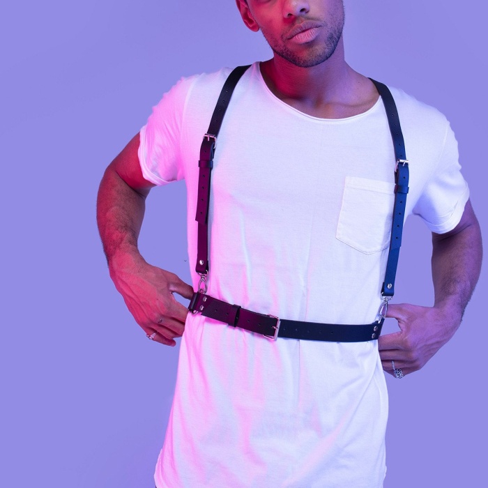 Deri Sade Erkek  Harness Askı 1162