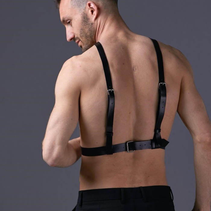 Pamuktenim Erkek  Fantezi Deri Harness Askı 2135