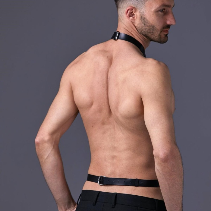 Pamuktenim Erkek  Fantezi Deri Harness Askı 2133