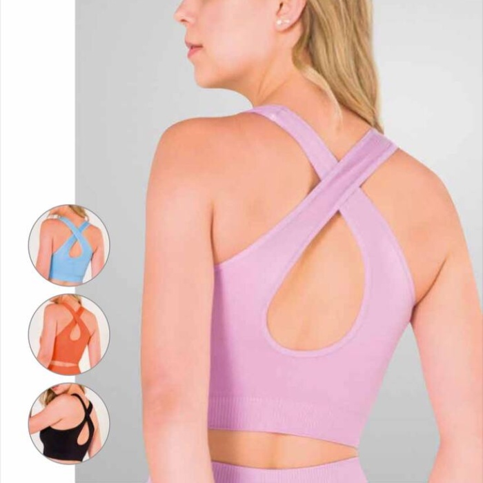 Sporcu Çapraz Crop Top