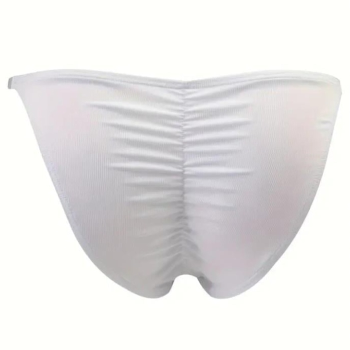 Erkek  Beyaz Büzgülü Slip İç Giyim