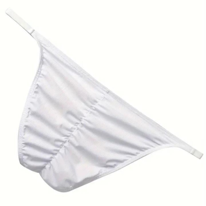 Erkek  Beyaz Büzgülü Slip İç Giyim