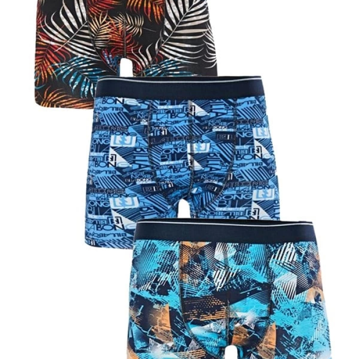 Işıl Erkek  Likralı Boxer Desenli 3 Adet M