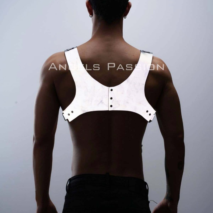 Karanlıkta Parlayan - Reflektörlü Pantolon Askısı, Erkek  Göğüs Harness - Reflektörlü Clubwear - BRFM135