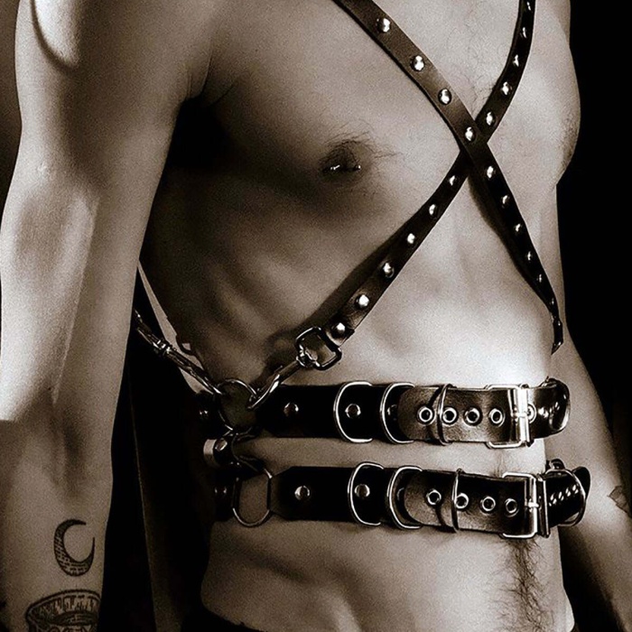 Deri Erkek  Harness, Erkek  Partywear, Sexy Erkek  Deri Giyim - BRFM231