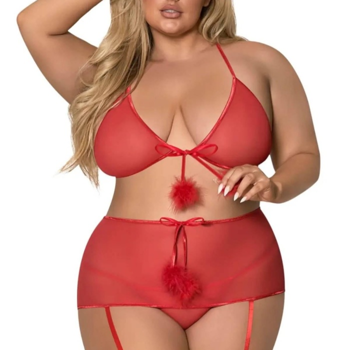 Önü Açık Zincirli Fantezi Babydoll 51202BT