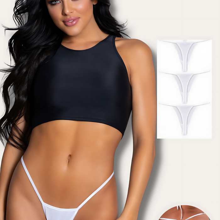 Süprem Penye Tanga Külot 3lü Model RenkliModellerimiz 83009B-3LÜ