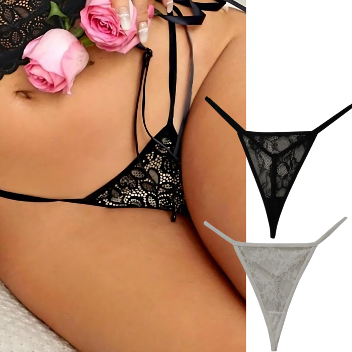 Dantelli Fantezi Tanga KülotModellerimizModellerimiz 83028-2Lİ