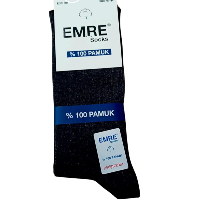 Emre Erkek  Dikişsiz Çorap 100% Pamuk