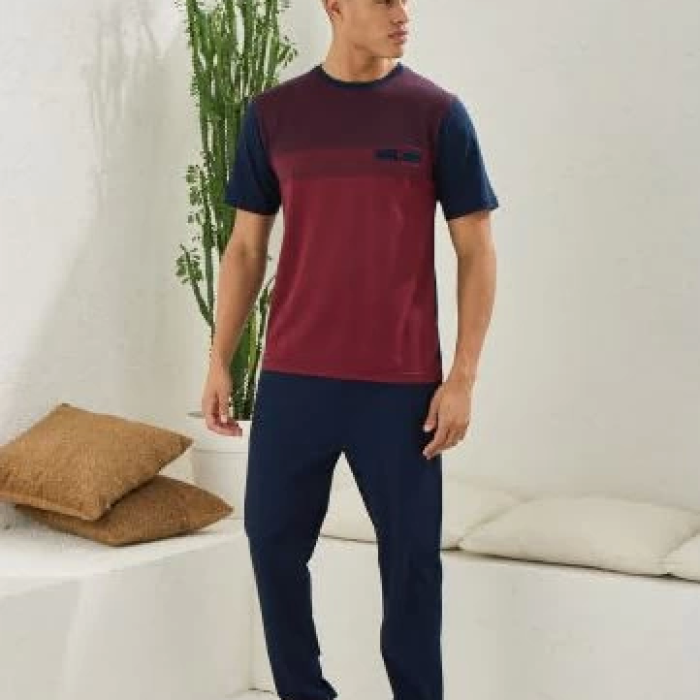Erkek 2094 Erkek  O Yaka Pijama Takım