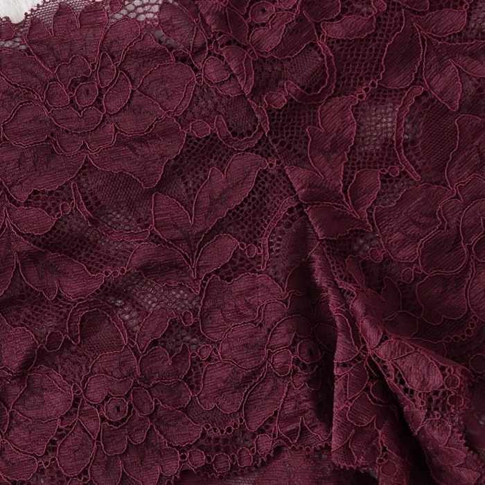Kadın Bordo Dantelli & Kurdelalı Sütyen Külot Takımı