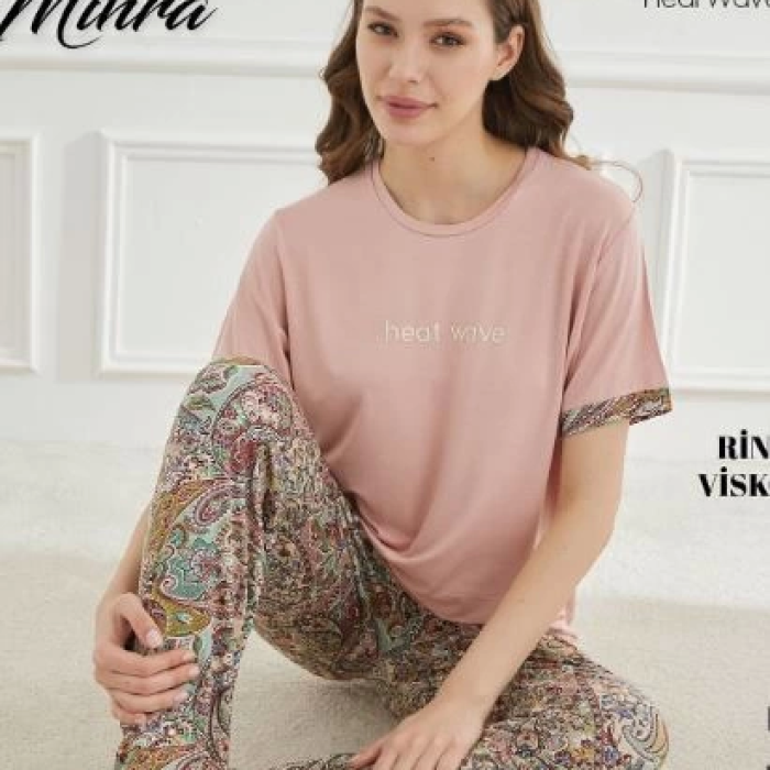 Mihra 40106 Kadın Kısa Kol Pijama Takımı