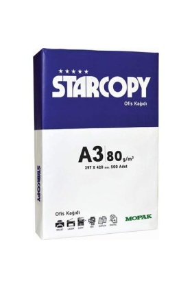 Mopak Starcopy A3 Fotokopi Kağıdı 80Gr 500lü paket