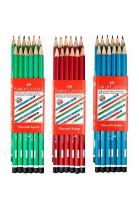 FABER CASTEL MERCANLI KURŞUN KALEM 12 Lİ