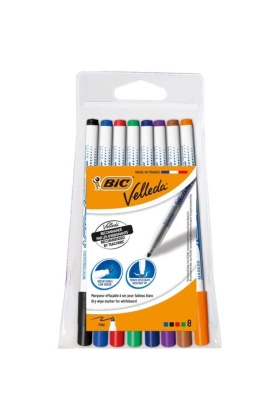 Bic Velleda Çocuk Beyaz Tahta Kalemi 8li Poşet