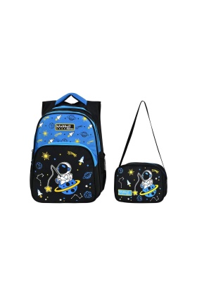 Waddell Astronot Baskılı Beslenmeli İlkokul Çantası 3004