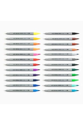 Masis Brushpen Çift Taraflı Keçeli Kalem 24 Lü