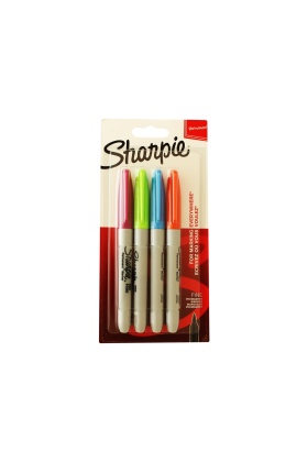 Sharpie Fine Canlı Renkler Permanent Markör 4lü