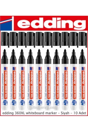 Edding 360 XL Siyah Tahta Kalemi 10lu Kutu