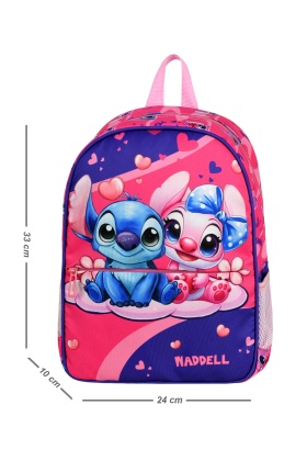 Waddell Lisanslı Stitch Temalı Anaokul Kreş Sırt Çantası 25507