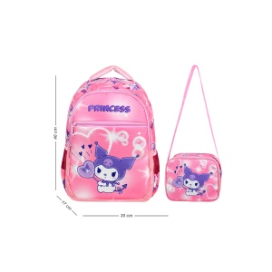 Waddell Pembe Kuromi Desenli İlkokul Çantası Beslenme Çantalı 25211