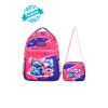 Waddell Pembe Stich Desenli İlkokul Çantası Beslenme Çantalı 25204