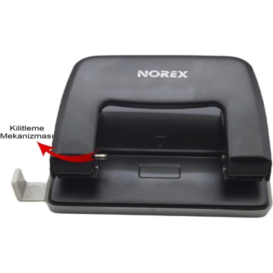 Norex Metal Delgeç 25 Sayfa Kapasiteli Siyah UH103