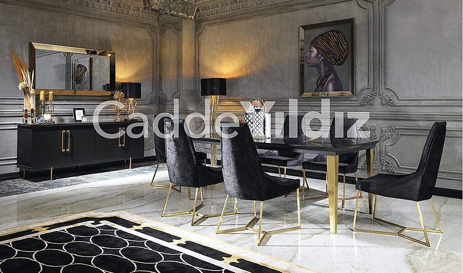 Bulgaria Black Luxury Yemek Odası