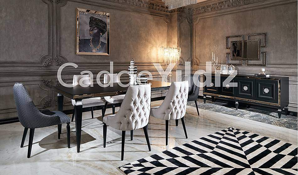 Varna Black Luxury Yemek Odası