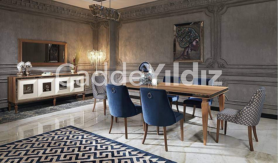 Rustik Ceviz Luxury Yemek Odası