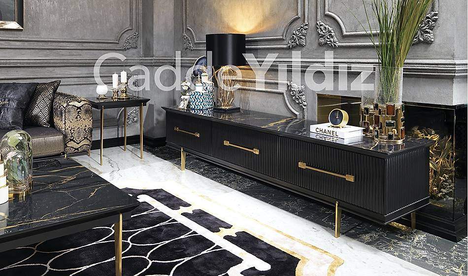 Bulgaria Black Luxury Tv Ünitesi