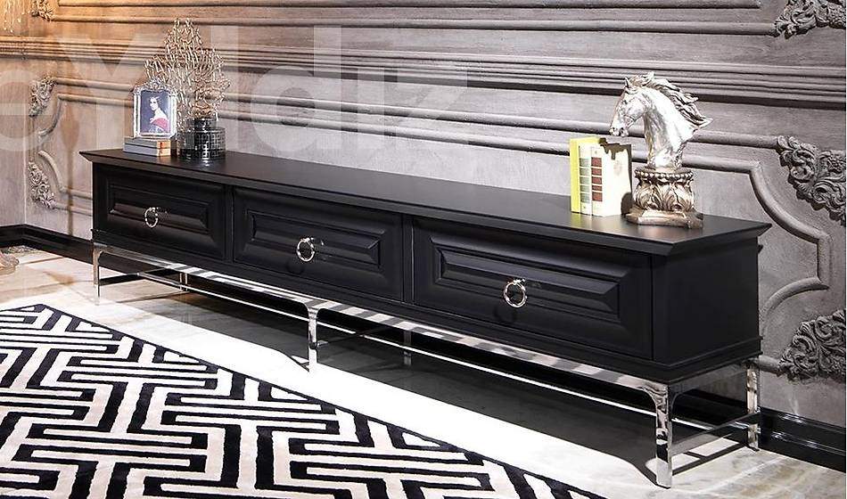 İngiltere Black Luxury Tv Ünitesi
