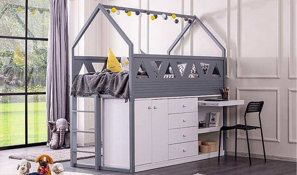 Kity Montessori Oyun Evi Gri