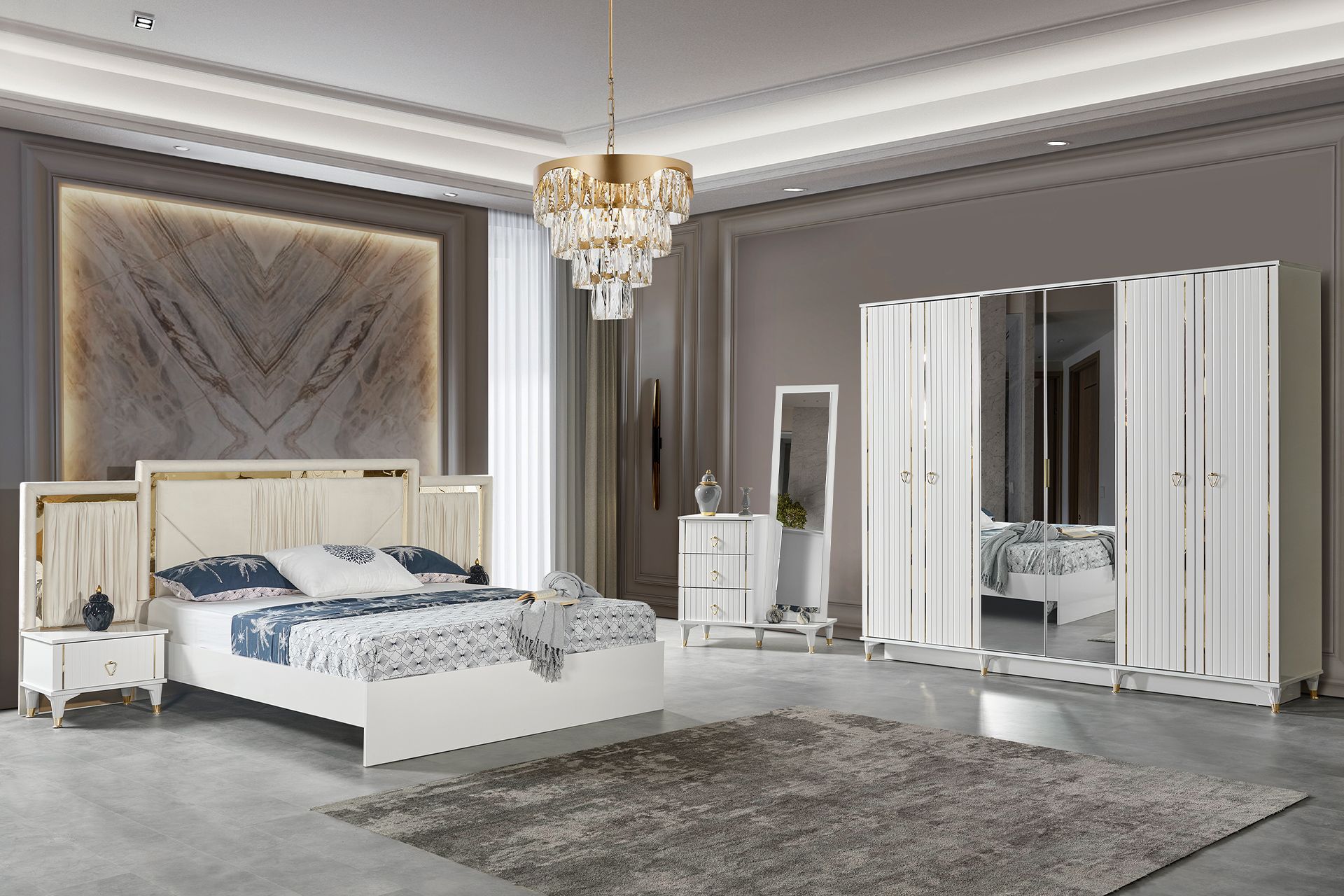 Nehir Yatak Odası Takımı, 6 Kapaklı