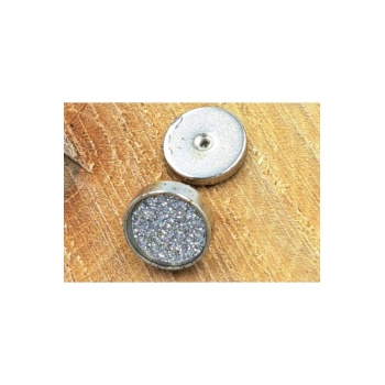 Çelik Gümüş Renk Simli Figürlü Unisex Küpe