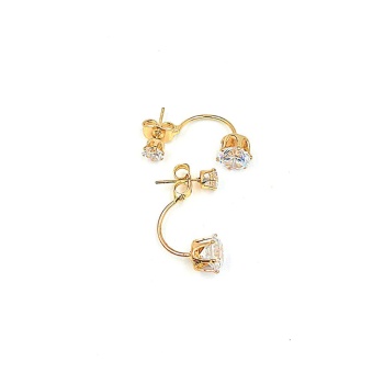 Monalisa Home  Çelik Taşlı Gold Renk Küpe