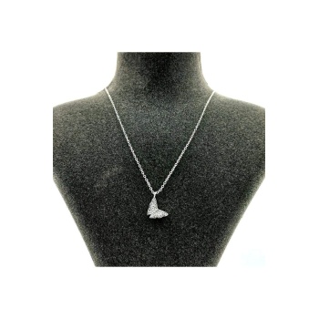 Gümüş Renk Figürlü Zirkon Kolye