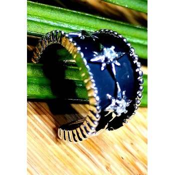 Monalisa Home Lüks Çelik Siyah Renk Kıkırdak Küpe