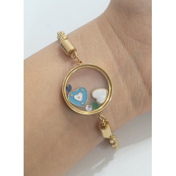 Monalisa Home Lüks  Gösterişli Figürlü Altın Renk Bileklik