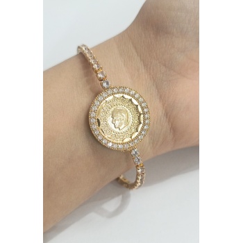 Monalisa Home Lüks  Gösterişli Taşlı  Altın Renk Bileklik