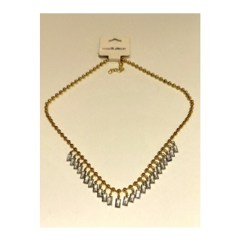 Monalisa Home Gold Renk Lüks Figürlü Gösterişli Taşlı Kolye