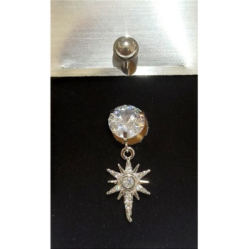 Monalisa Home Gümüş Renk Lüks Figürlü Gösterişli Göbek Pirsing