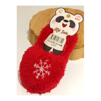 Monalisa Home 3-5 Yaş Gösterişli Yumoş Kırmızı Renk  Çocuk Patik Çorap