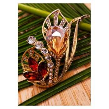 Monalisa Home Çiçek Figürlü Broş