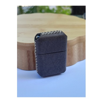 Monalisa Home Renkli Gerçek Deri Kılıflı Özel Tasarım Benzinli Çakmak