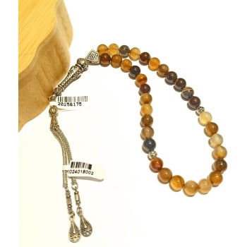 Monalisa Home Renkli Gösterişli Parlak Lüks Akik Taş Tesbih