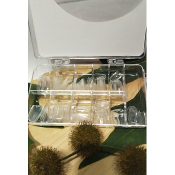 Monalisa Home Lüks Gösterişli Şeffaf Kare Takma Tırnak