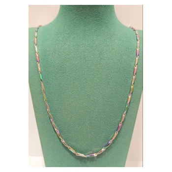 Monalisa Home Lüks Gösterişli Parlak Zincir Çelik Erkek Kolye